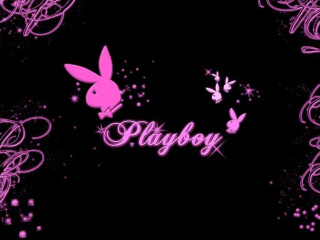 Pink playboy logo rabbits black - transgressive free wallpaper