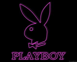 Neon pink playboy rabbit black - transgressive free wallpaper