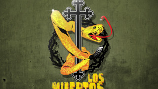 Yellow snake red ribbon red - the cross free wallpaper