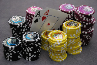 Poker chips cards stack playing - promotional free wallpaper for desktop
