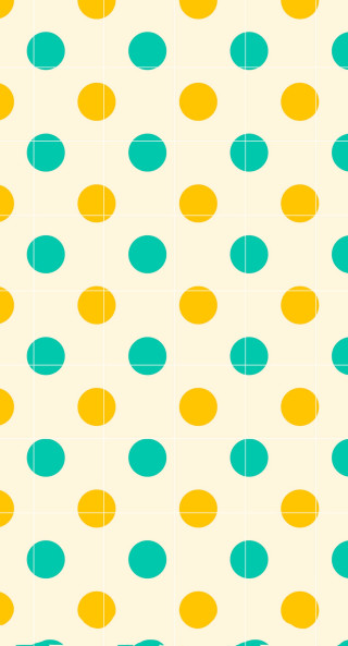 Blue yellow dots pattern white - free minimalism wallpaper for mobile