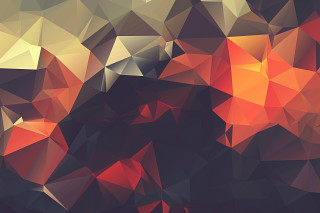 Colorful abstract triangles black background - liam brazier free wallpaper