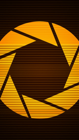 Yellow brown circular stripe black - f 8 aperture free wallpaper for mobile