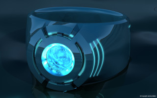 Futuristic blue object glowing light - ray free wallpaper for desktop