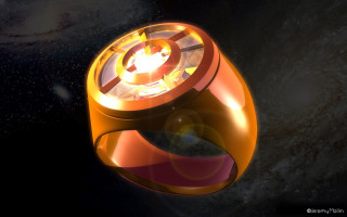 Ring light space star black - a light free wallpaper