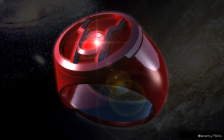 Red astronaut holography planet night - a red object free wallpaper for desktop