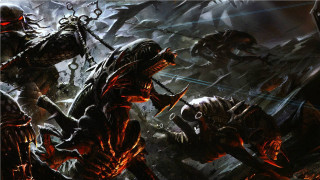 Alien battle demon group men - a battle free wallpaper for desktop