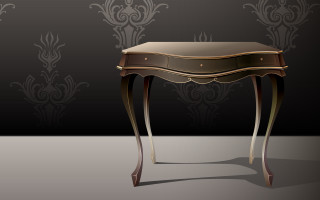 Small table drawer damask pattern - a wall free wallpaper