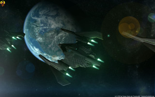 Space station spaceship planet aurora - a space station free wallpaper