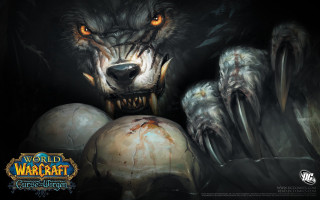 Demonic wolf large head fangs - skull free wallpaper