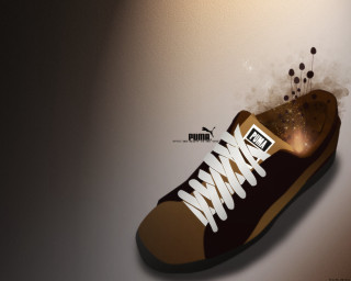 Brown white shoe white laces - a shoe free wallpaper