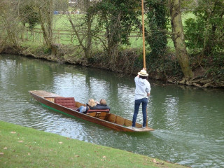 Man boat river pole air - frances currey free wallpaper