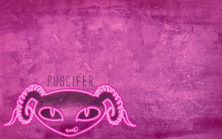 Pink neon demon sign puscfer - post grunge free wallpaper