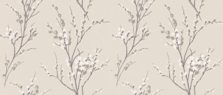White flowers branches beige background - gray background free wallpaper