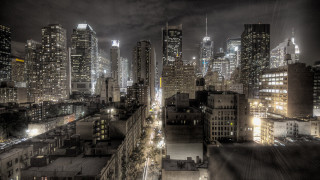 City skyline night tall buildings 25 - the building free wallpaper