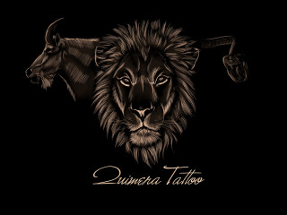 Lion horned head sword mouth - head and a sword free wallpaper