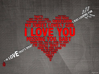 Heart shaped word art i 2 - word free wallpaper