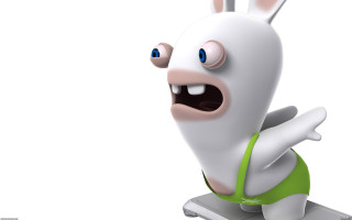 Cartoon bunny on scale excited - a cartoon bunny free wallpaper