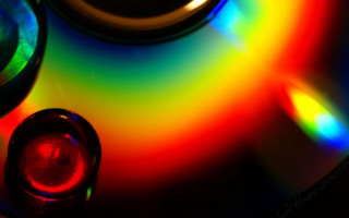 Rainbow cd black background red - beeple free wallpaper