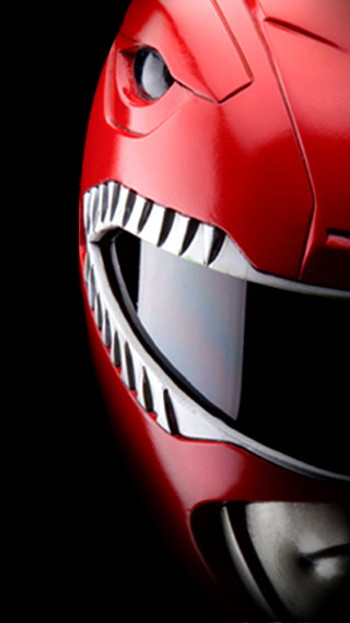 Red helmet black background white - a white stripe free wallpaper for mobile