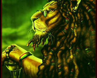 Lion green collar plant glowing - a green collar free wallpaper