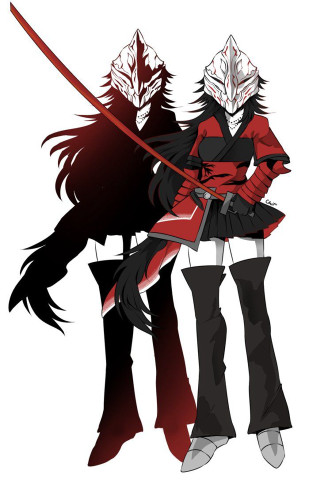 Anime characters swords armor back 2 - their back free wallpaper for mobile