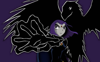 Cartoon character black bird purple - a black bird free wallpaper
