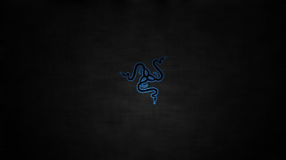 Dark background blue snake side - free neon wallpaper for desktop