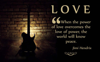 Guitar brick wall quote love - free love wallpaper