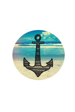 Anchor beach sky circle blue - free ship wallpaper for mobile