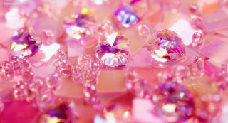 Colored diamonds closeup pink white - a table top free wallpaper