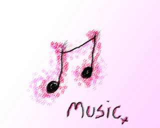 Music note drawing pink ink - a pink background free wallpaper for desktop