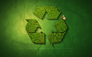 Green recycle butterfly quote ecological - the side of it free wallpaper