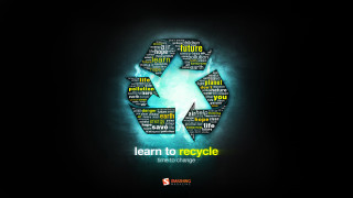 Green black recycle logo words - word free wallpaper for desktop