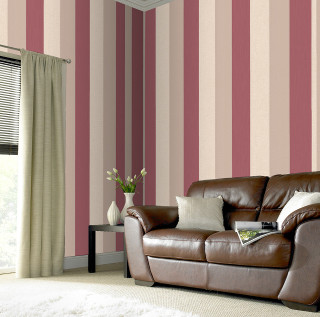 Living room brown leather couch - pastell free wallpaper