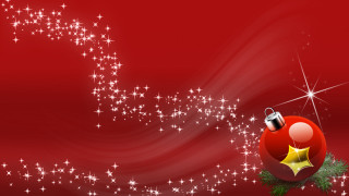 Red christmas ornament star holly - the bottom of it free wallpaper