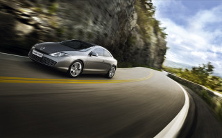 Silver sports car winding road - winding free wallpaper