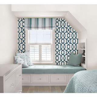 Bedroom window seat blue cover - a window free wallpaper for tablet