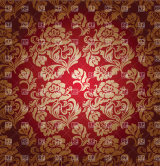 Red gold floral pattern background 2 - floral pattern free wallpaper