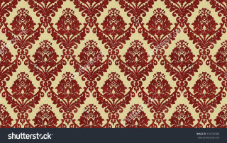 Red beige damask pattern floral - floral free wallpaper