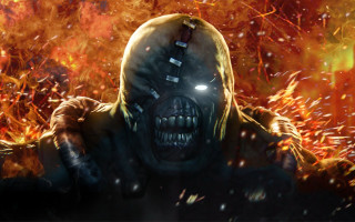 Demonic glowing face fire background - a demonic looking man free wallpaper
