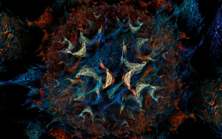 Star flames smoke blue computer - elizabeth murray free wallpaper