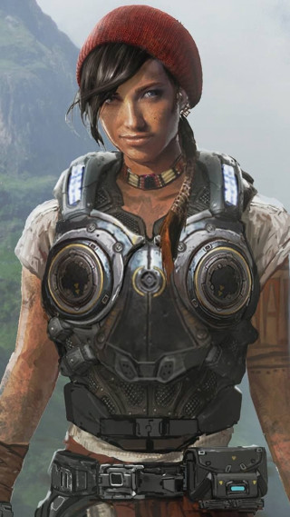 Woman red hat futuristic outfit - a sci free wallpaper for mobile