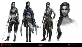 Women armor group white black - cedric peyravernay free wallpaper