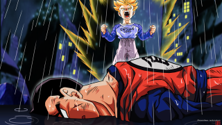 Rainy super saiyan epic goku - epic scene free wallpaper for desktop