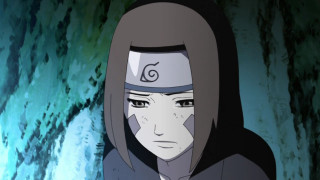 Hooded person forest trees water - somber free wallpaper