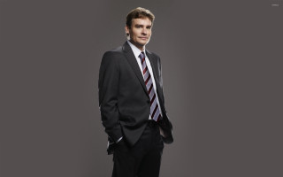 Man suit tie studio gray 2 - a gray backdrop free wallpaper