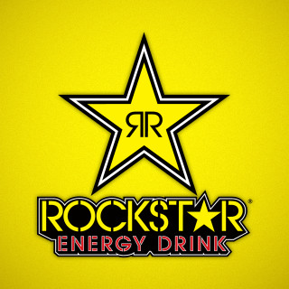 Rockstar energy drink yellow background - energetic free wallpaper for tablet