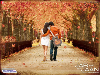 Couple fall path guitar orange - a couple walking free wallpaper