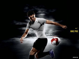 Man soccer kick stadium rednike - nike logo free wallpaper